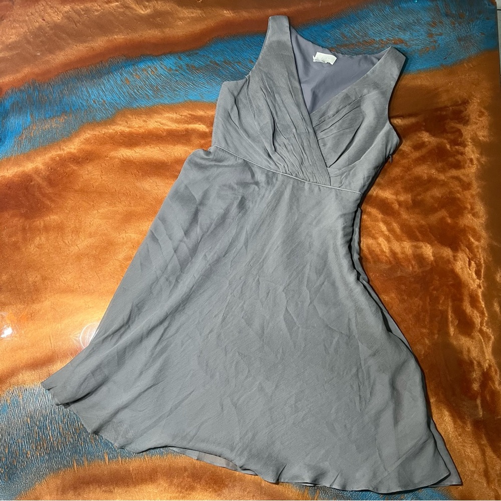 J. Crew Silk Chiffon Sleeveless Faux wrap dress size 8